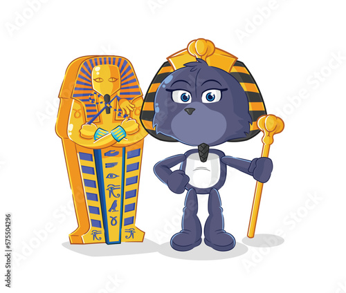 seal ancient egypt cartoon. cartoon mascot vector