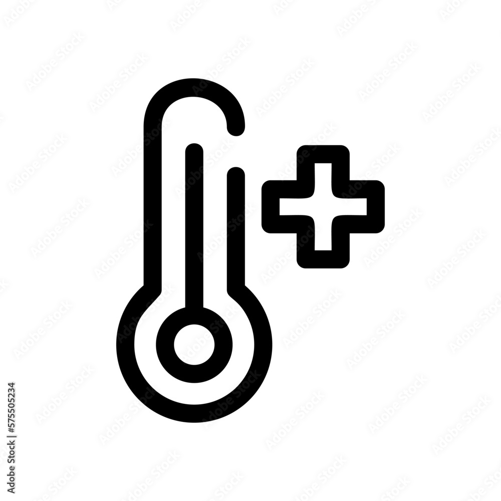 hot temperature icon or logo isolated sign symbol vector illustration - high quality black style vector icons
