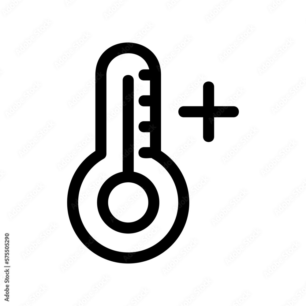 hot temperature icon or logo isolated sign symbol vector illustration - high quality black style vector icons
