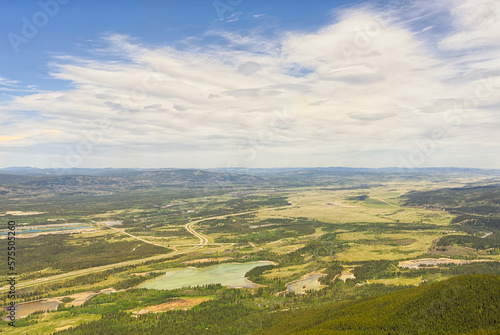 Landscape of the Alberta Prairie's from the top of Yates Mountain.