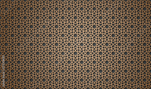 Seamless 3d Ramadan Islamic pattern in Arabian style Vector illustration	