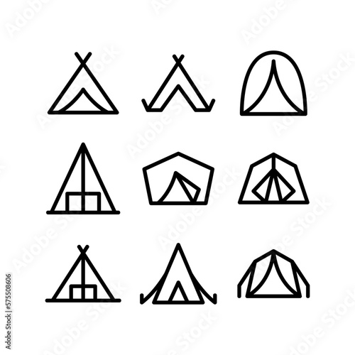 tent icon or logo isolated sign symbol vector illustration - high quality black style vector icons 