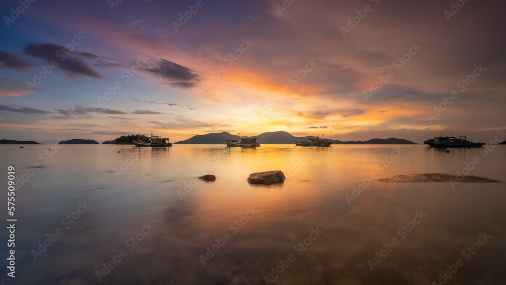 Sunset Nam Du islands, kien giang province