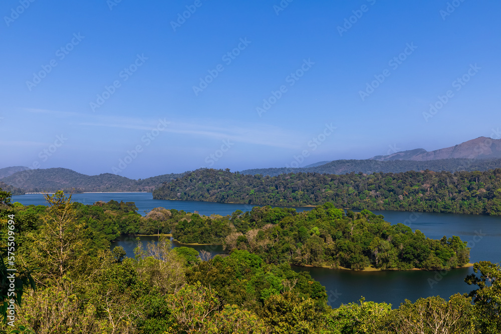 Fototapeta premium A landscape dam catchment view in south india