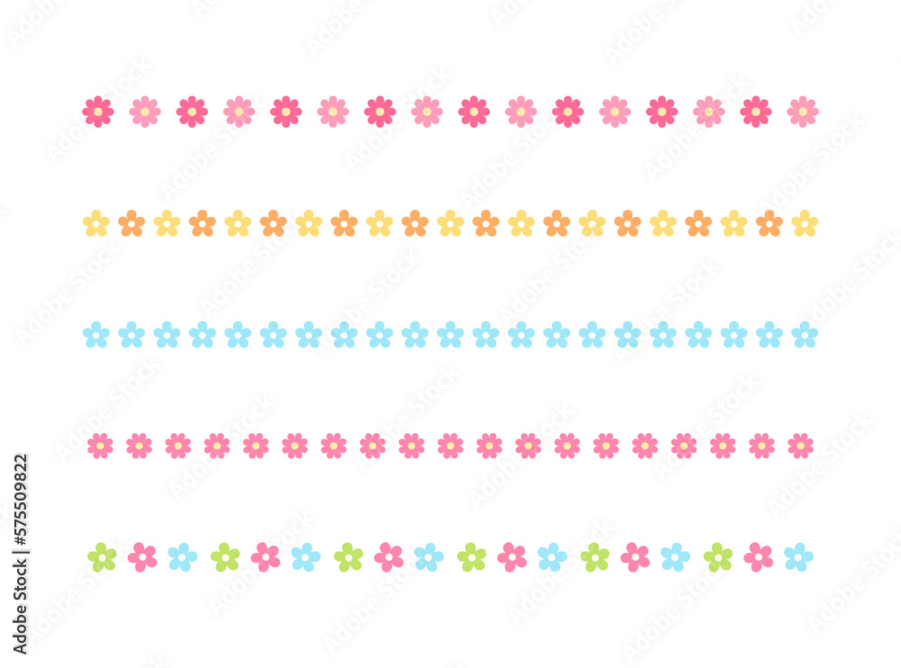Cute Spring Floral Dividers Borders Set. Springtime and Easter flower separators design elements. Cute Spring Floral Dividers Borders Set. Springtime and Easter flower separators design elements.