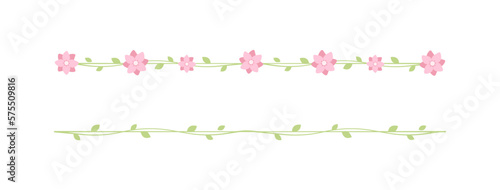 Cute Spring Floral Dividers Borders Set. Springtime and Easter flower separators design elements.