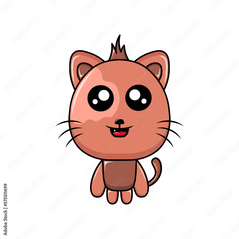 cute vector cat design mascot kawaii
