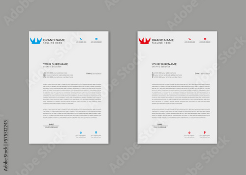 letterhead template, creative Professional modern simple unique minimalist school hospital medical new elegant vector illustrator and clean corporate letterhead design print template.