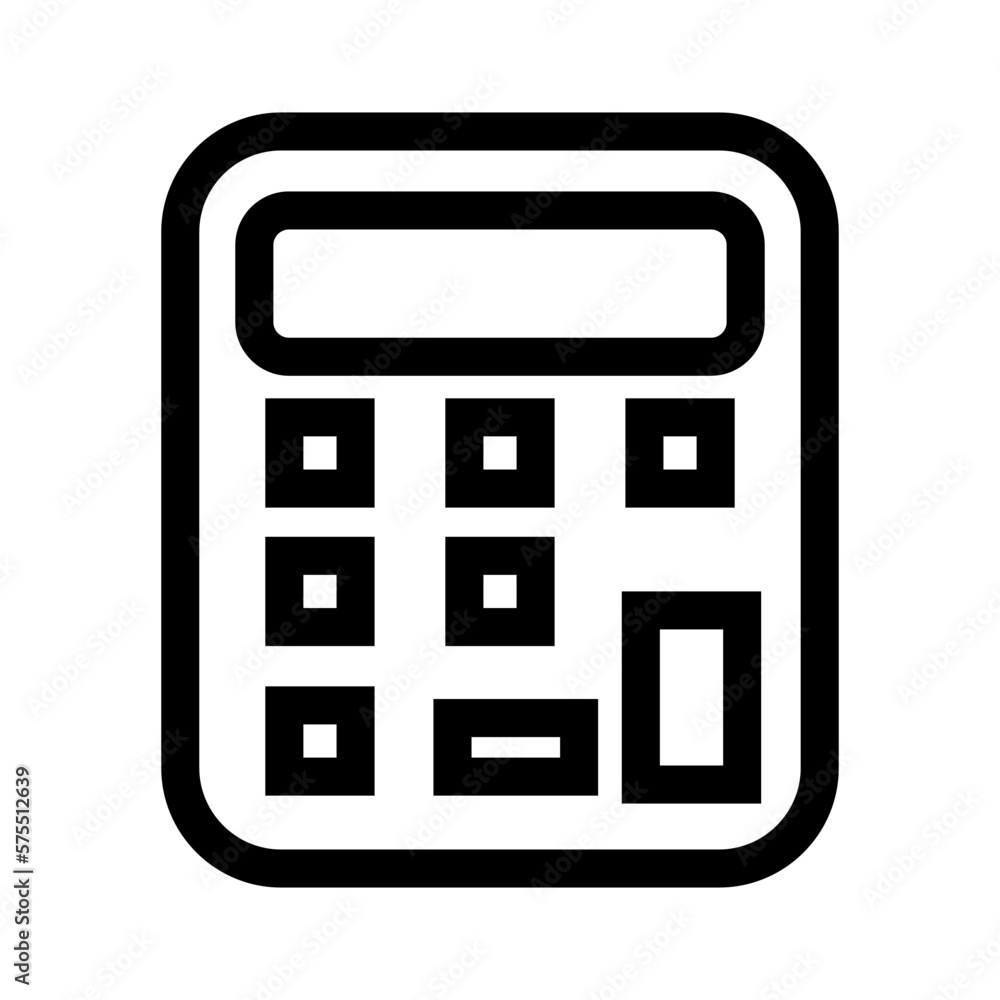 calculator icon or logo isolated sign symbol vector illustration - high quality black style vector icons
