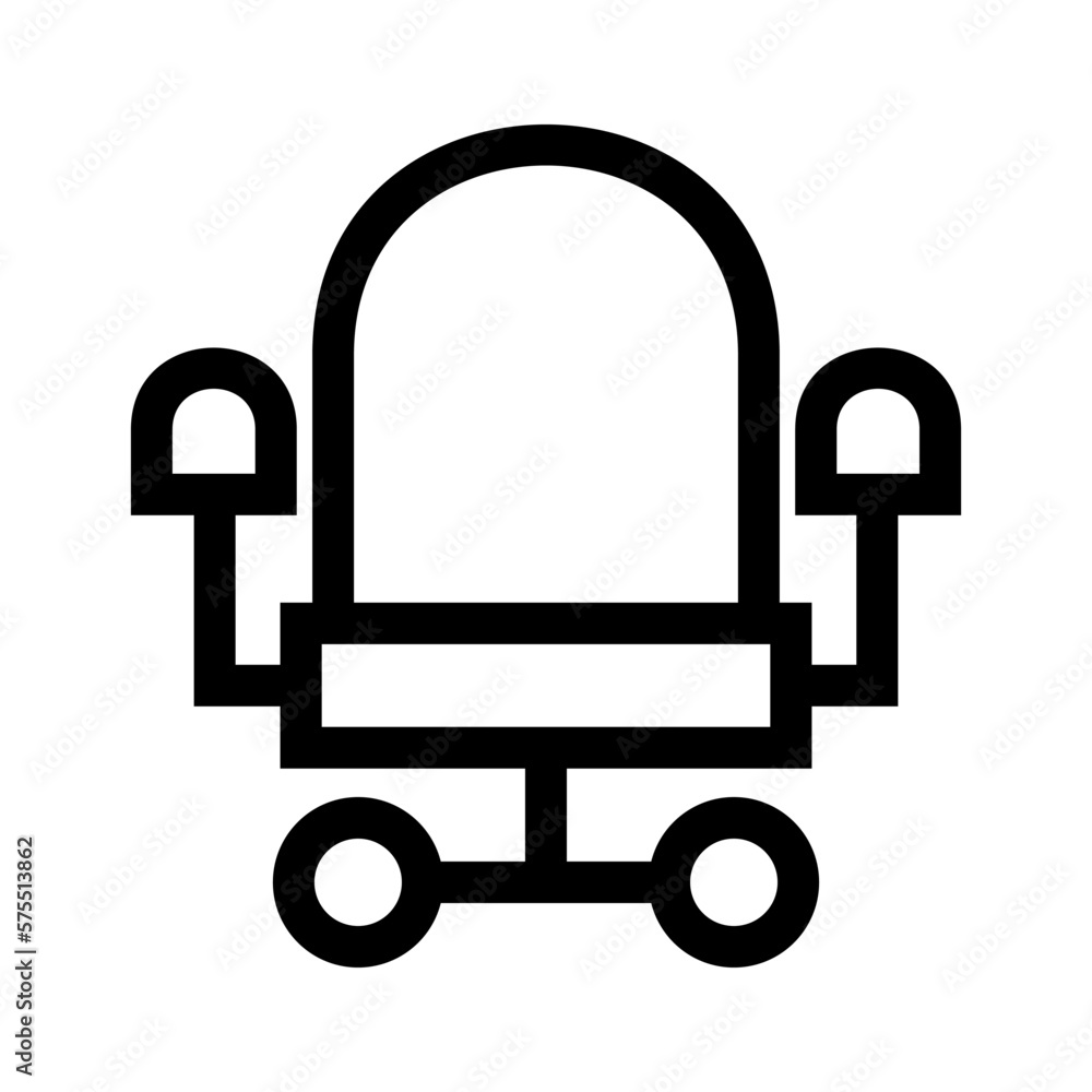 desk chair icon or logo isolated sign symbol vector illustration - high quality black style vector icons

