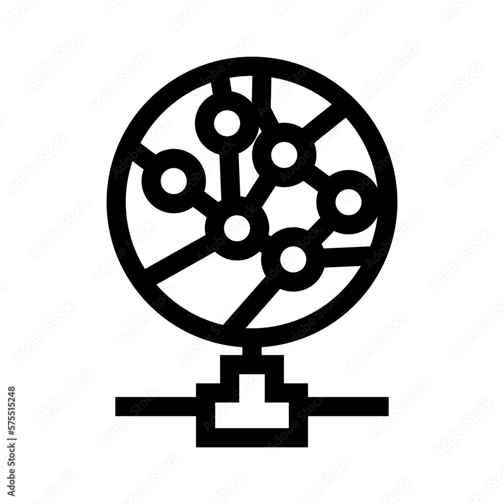 Obraz premium global network icon or logo isolated sign symbol vector illustration - high quality black style vector icons 