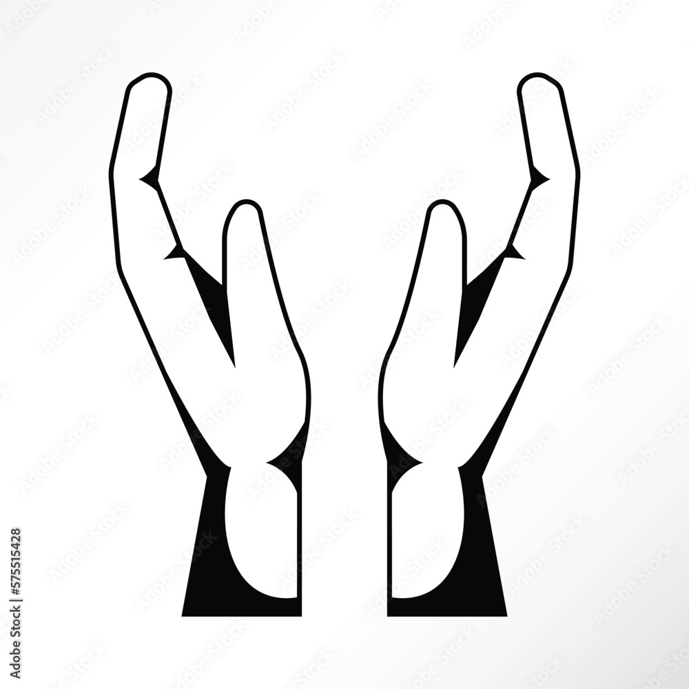 Minimalist vector of hands. Minimalist vector of hands.