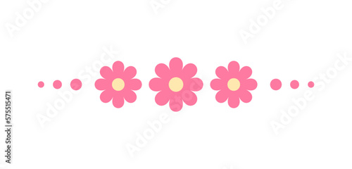 Cute floral divider border line illustration © Aletheia Shade