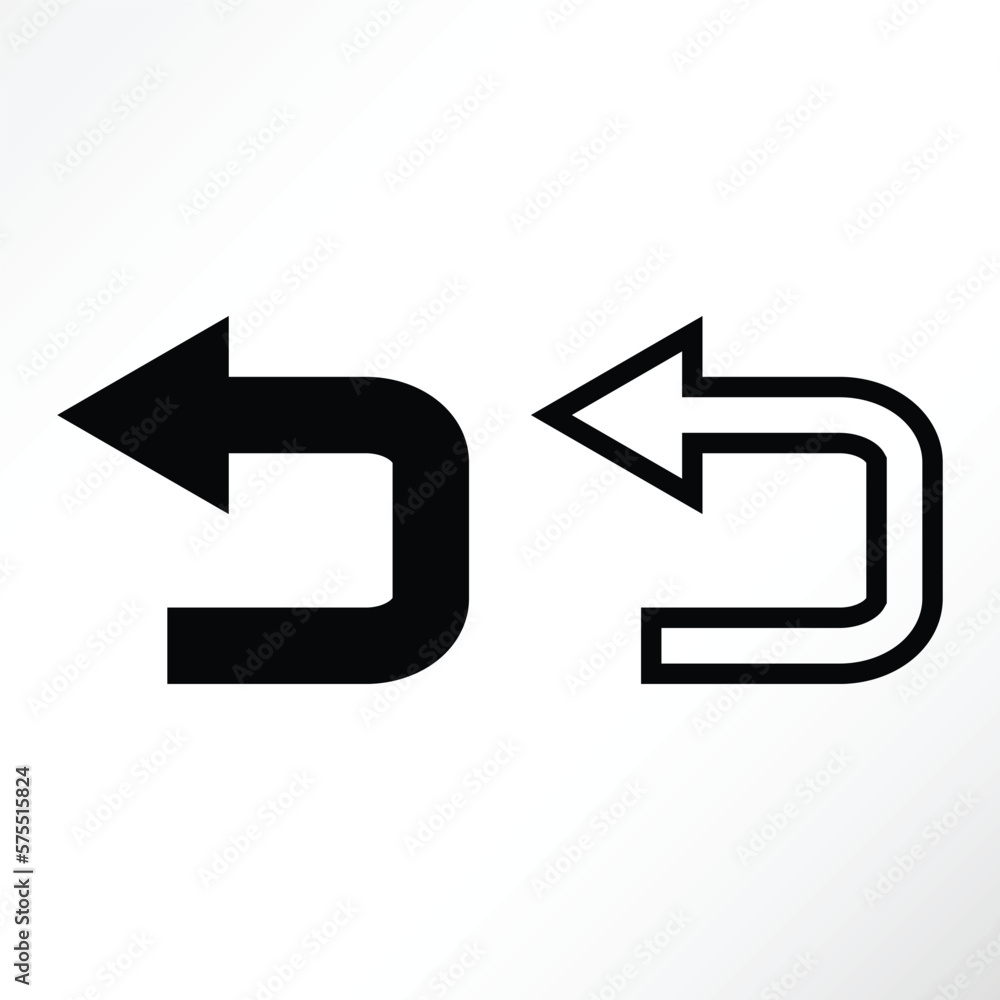 Minimalist vector of back sign. Minimalist vector of back sign.