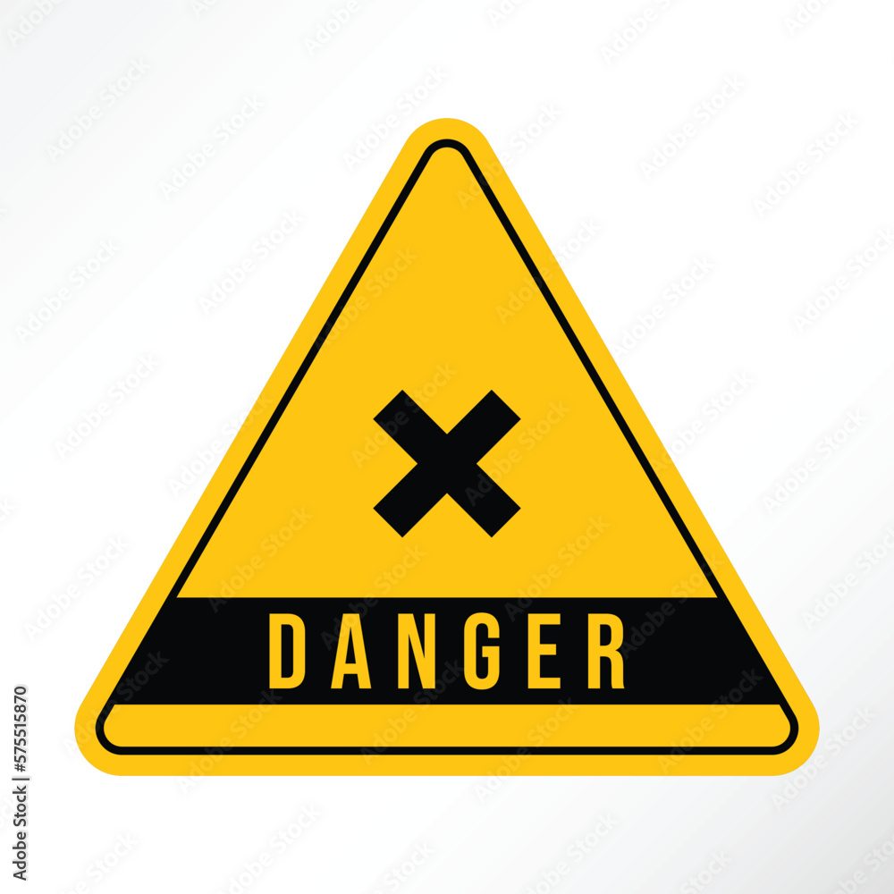 Minimalist vector of danger sign. Minimalist vector of danger sign.