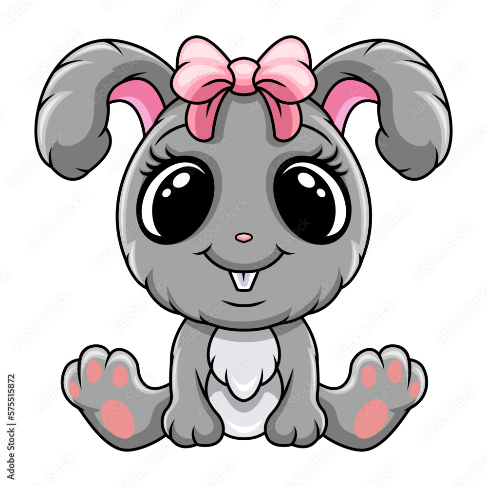 Cute baby rabbit a sitting Cute baby rabbit a sitting
