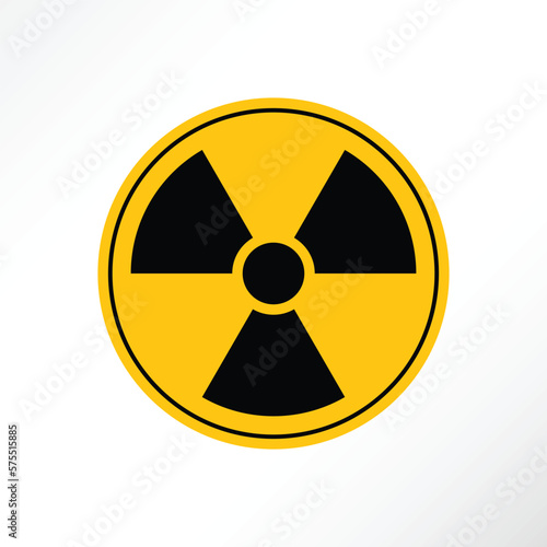 Minimalist vector of radioactive sign.