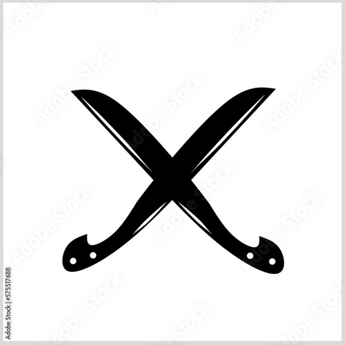 Golok, Iconic Traditional Weapon from Jakarta, Indonesia. Vector Illustration for Icon, Logo etc photo