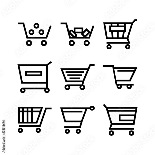 shopping cart icon or logo isolated sign symbol vector illustration - high quality black style vector icons 