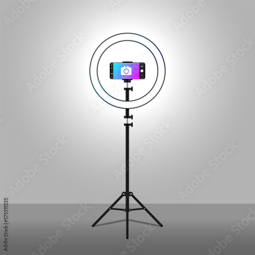 Selfie Ring Light Phone Holder for Live Stream Ringlight for Meeting