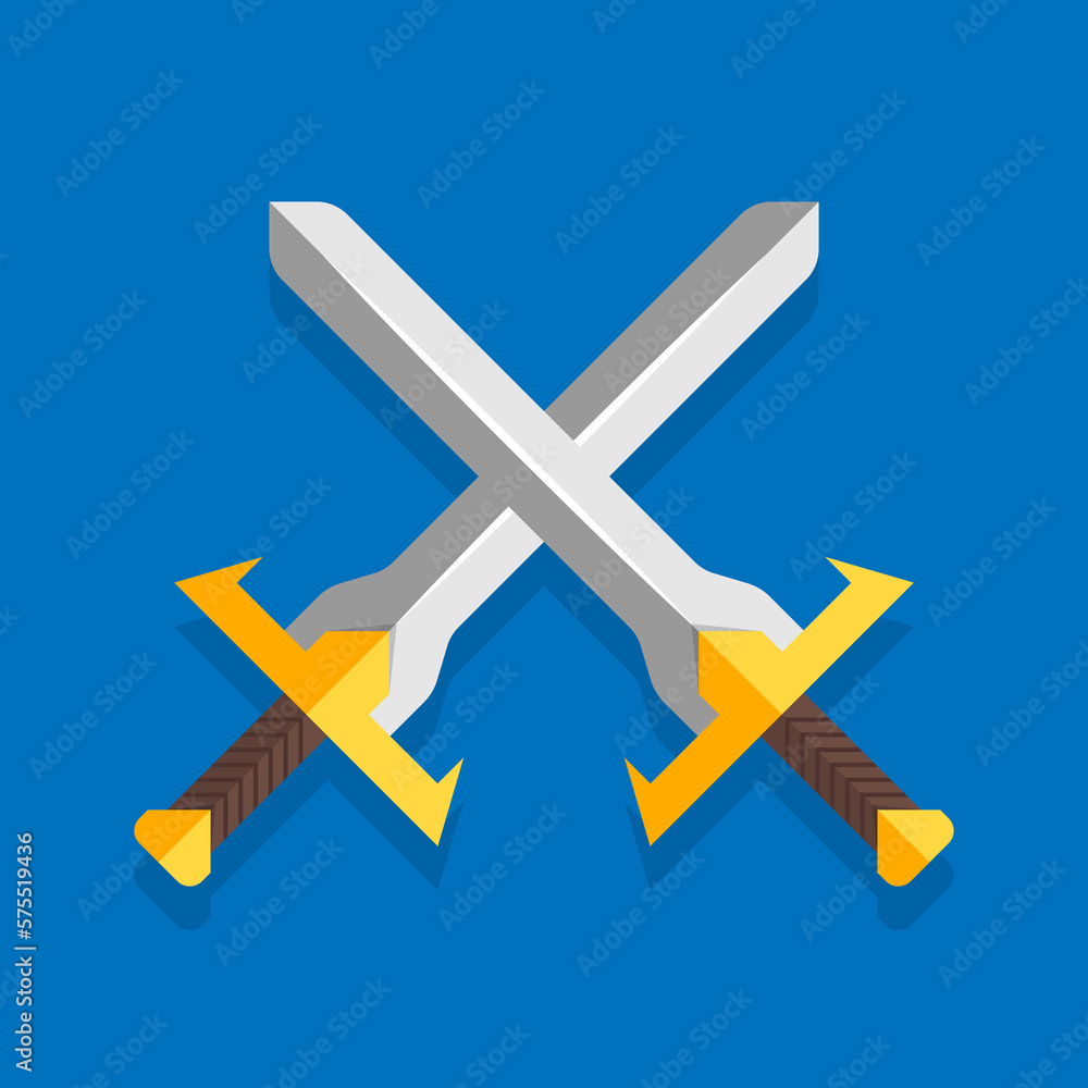 Two Swords Emoji Vector Illustration Isolated Stock Vector (Royalty Free)  2168093069