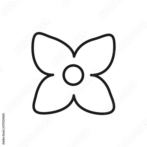 Flower Icon in trendy flat style isolated on white background. Spring symbol for your website design, logo, app, UI. Outline Vector illustration.