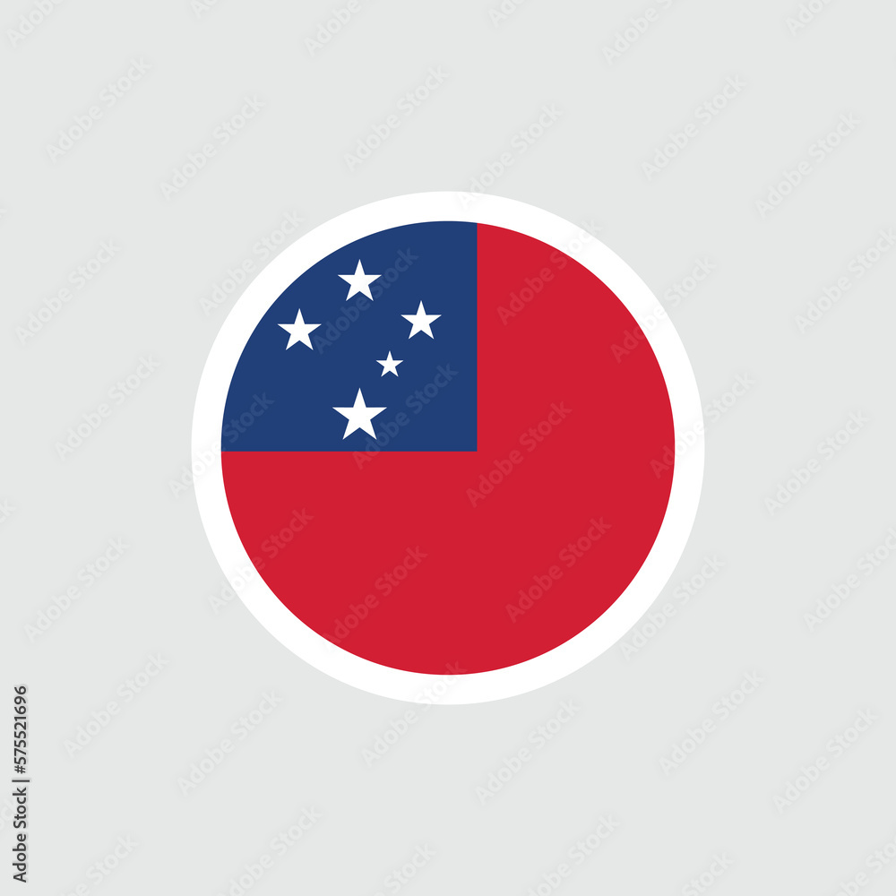Flag of Samoa. Samoan red and blue flag with stars. Symbol of the Independent State of Samoa. Flag of Samoa. Samoan red and blue flag with stars. Symbol of the Independent State of Samoa.