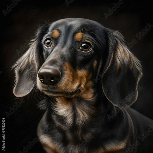 portrait of a daschund dog