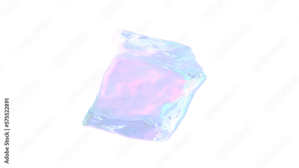 Holographic cube rotates around its axis on a transparent background 3d render Holographic cube rotates around its axis on a transparent background 3d render