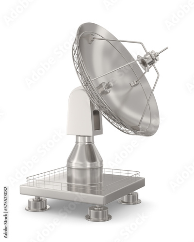 satellite dish on white bac...