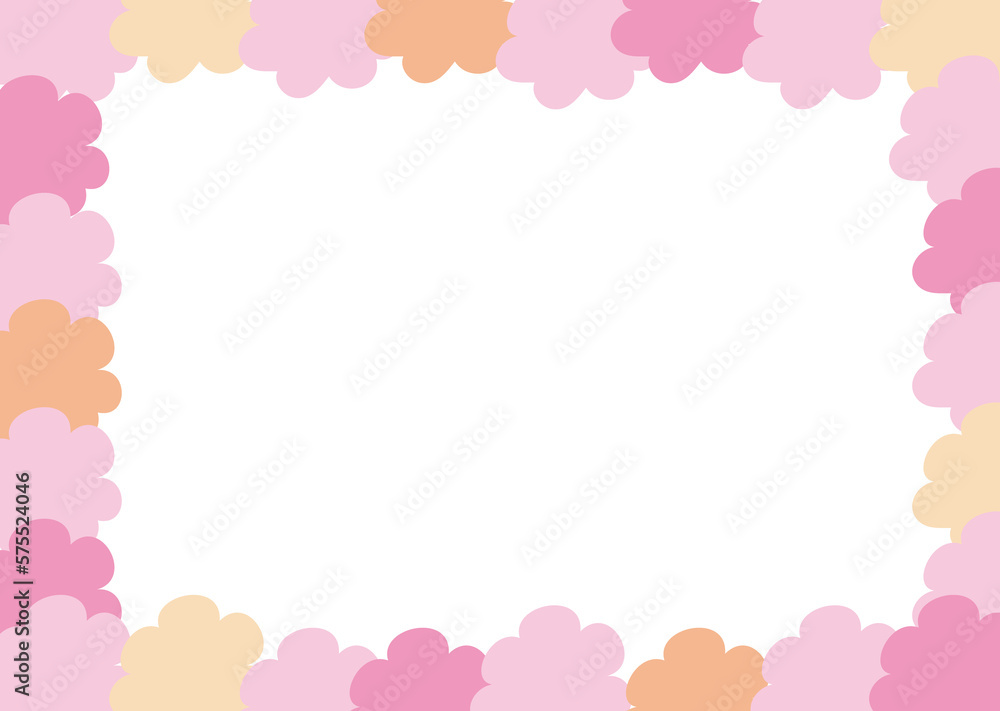 春色の背景フレーム