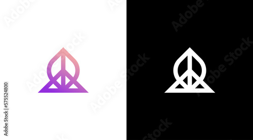 star of david logo vector monogram icon style Design template