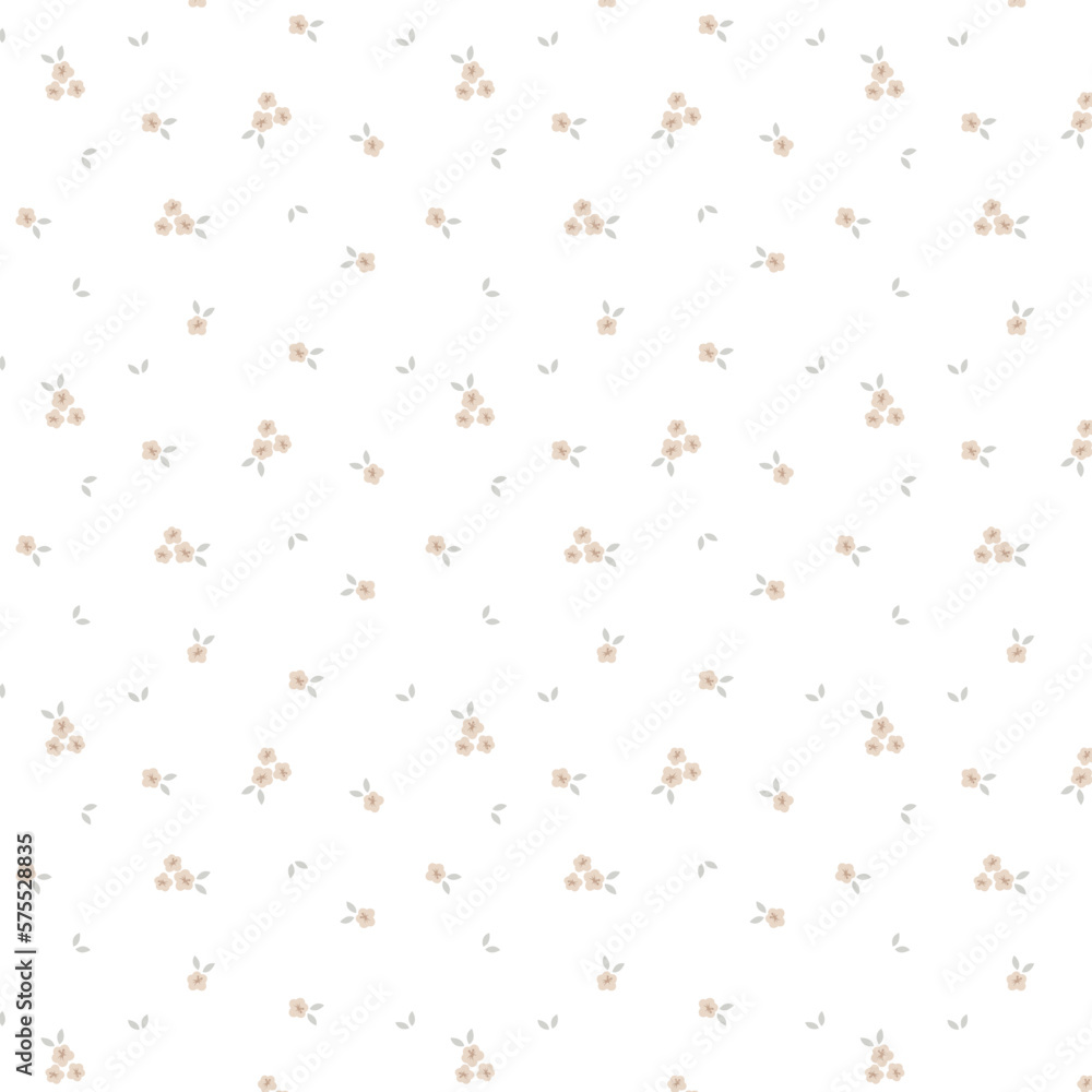 Floral seamless baby pattern. Vector illustration. Creative kids texture for fabric, wrapping, textile, wallpaper, apparel etc. 