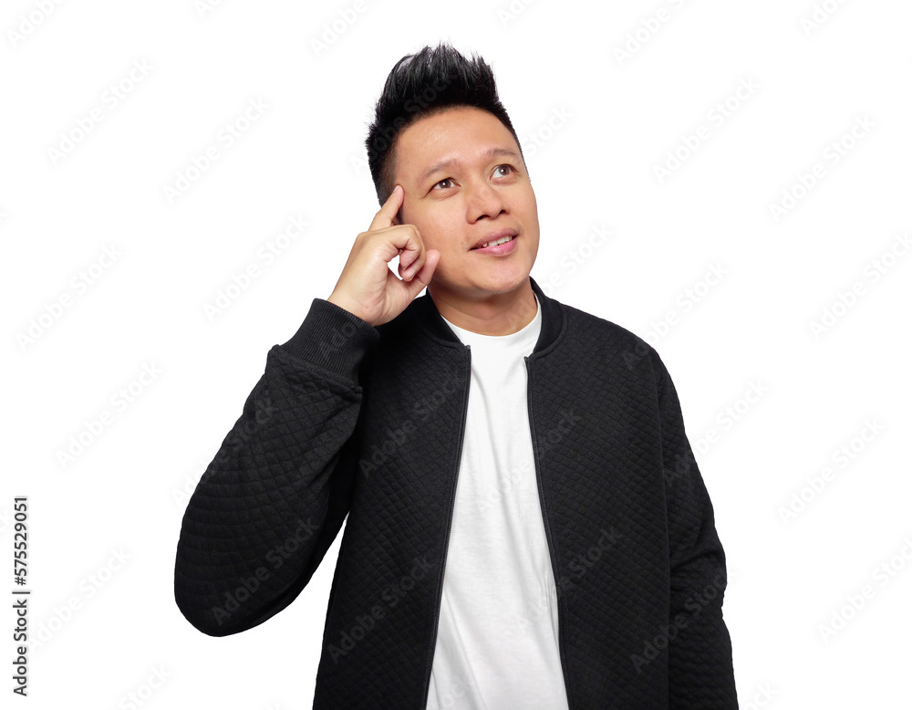Casual handsome man thinking looking up with hands on head Casual handsome man thinking looking up with hands on head