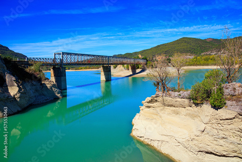 Picturesque backwater and bridge