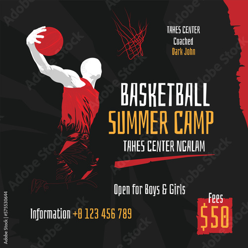 Basketball summer camp flyer