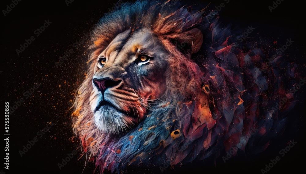 Portrait of Lion in Christian vibes