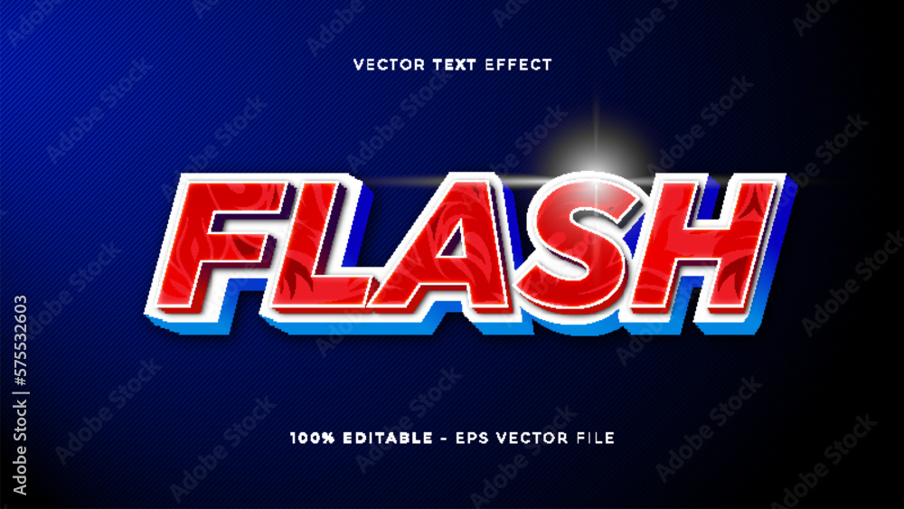 Flash text effect design editable