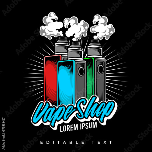 vintage vape vector illustration