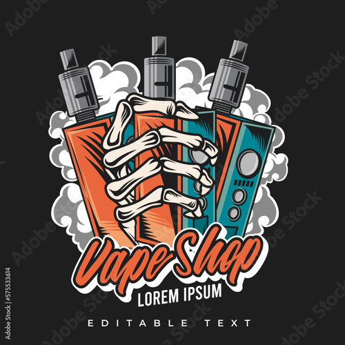 vintage vape vector illustration