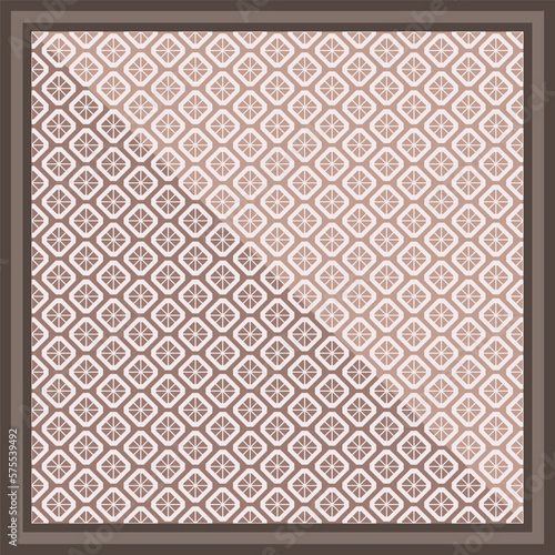 Square scarves ornament pattern. Silk scarf design