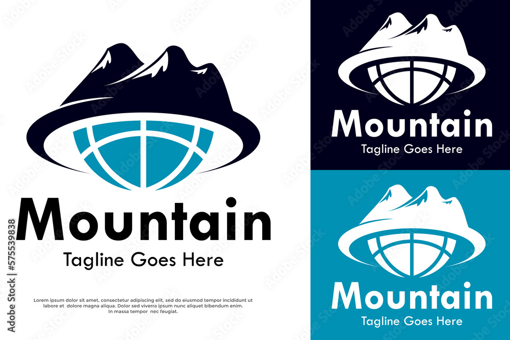 Mountain design logo template illustration