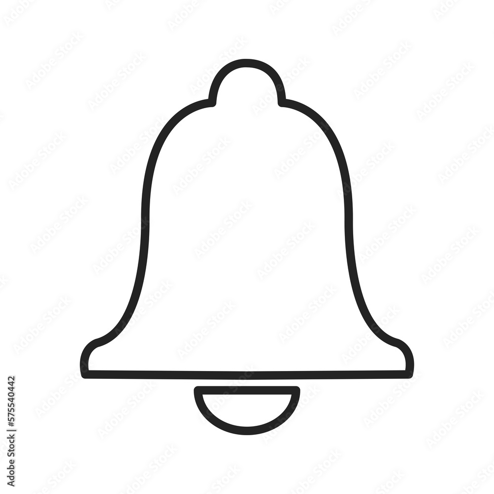 Notification bell icons isolate on transparent background. Notification bell icons isolate on transparent background.