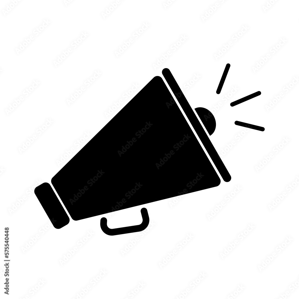 Megaphone icon isolate on transparent background. Megaphone icon isolate on transparent background.
