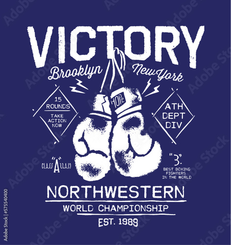 boxing and glove illustration for print