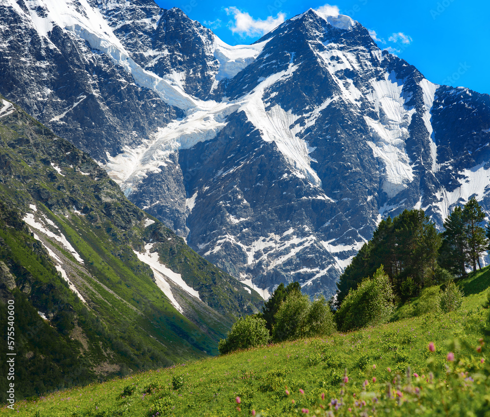 Beautiful mountains in the Elbrus region. Beautiful mountain landscape in Russia