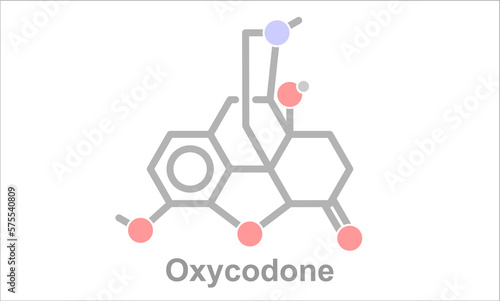 Simplified formula icon of oxycodone.