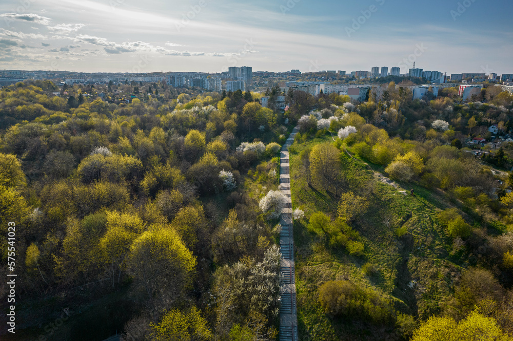 several apartment blocks of the old housing estate from the times of PRL in Gdansk, Poland