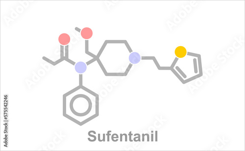 Simplified formula icon of sufentanil.