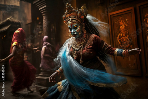 Fototapeta Bali's Enchanting Dance Performance: A Generative AI Journey through the Beauty